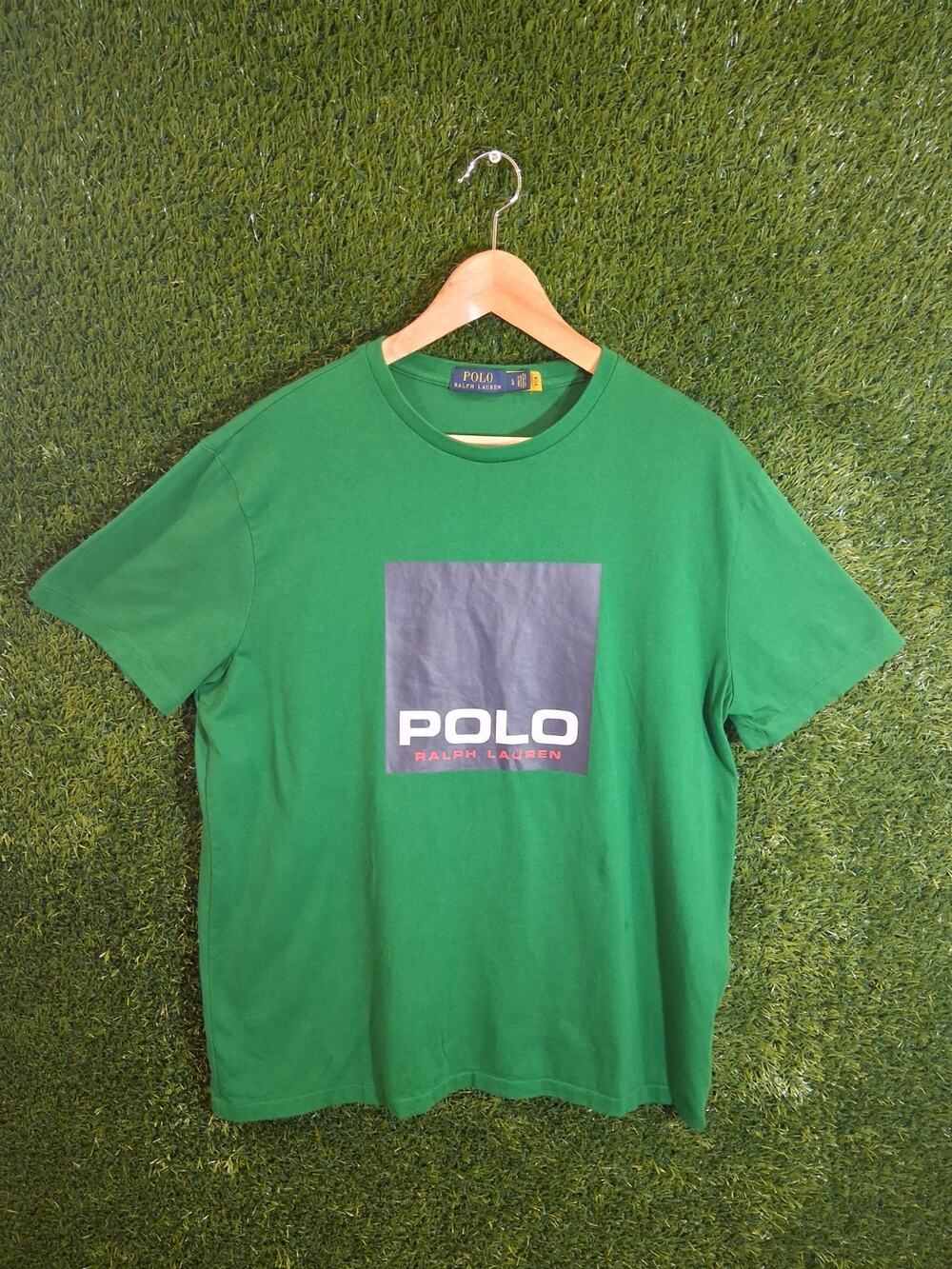 Polo Ralph Lauren Men’s Large Green Graphic Logo T-Shirt Short Sleeve Vietnam